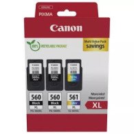Canon PG-560XL + CL-561XL surtido | pack de 3 cartuchos de tinta originales (3712C009)