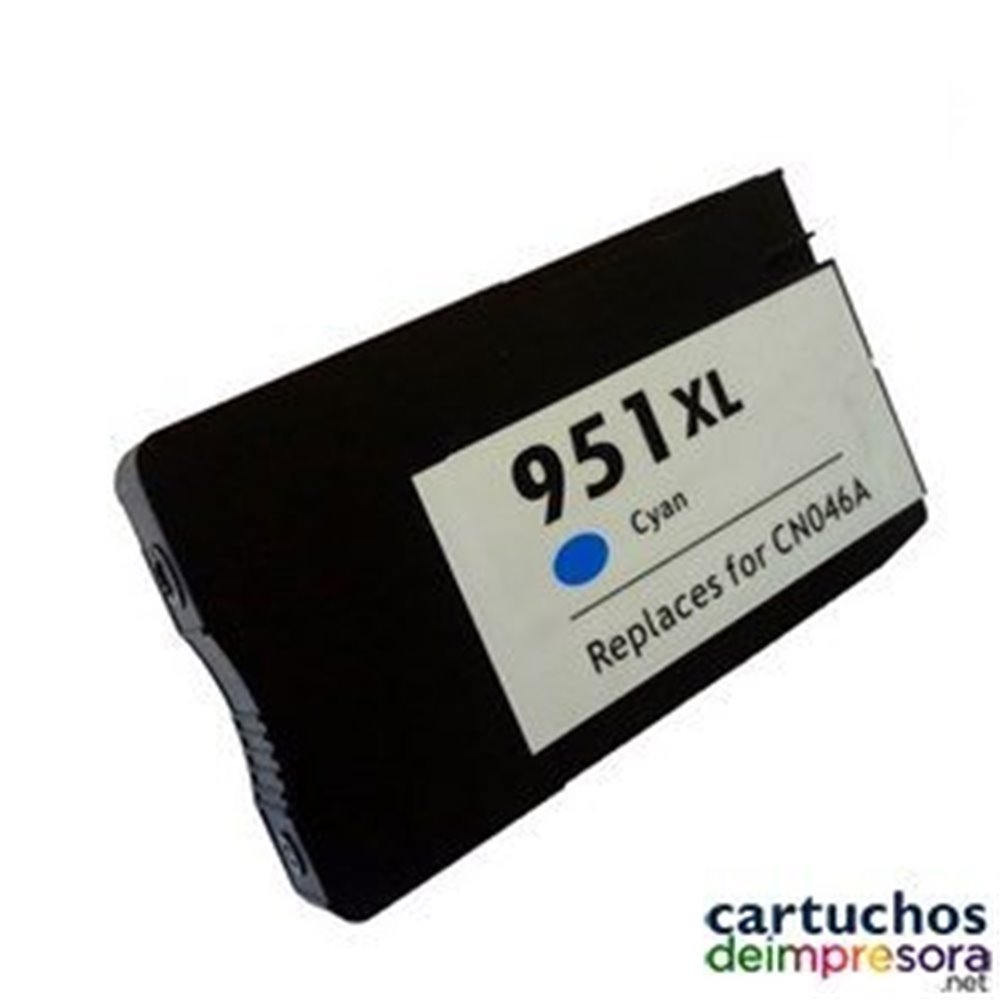 HP nº 951XL cian Cartucho compatible con HP CN046AE / CN050AE