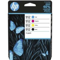 HP 912 4 colores | pack de 4 cartuchos de tinta originales (6ZC74AE)