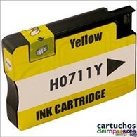HP nº 711 amarillo Cartucho compatible con HP CZ132A