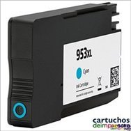 HP nº 953XL cian Cartucho compatible con HP F6U16AE / F6U12AE