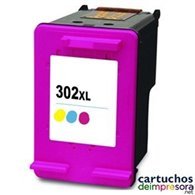 HP nº 302XL tricolor Cartucho compatible con HP F6U67AE