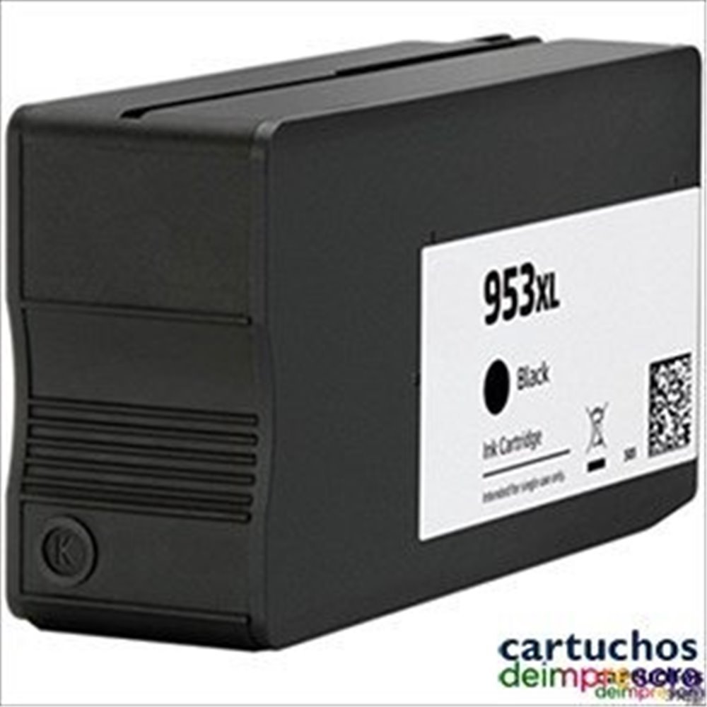 HP nº 953XL / 957XL negro Cartucho compatible con HP L0S70AE / L0S58AE / L0R40AE