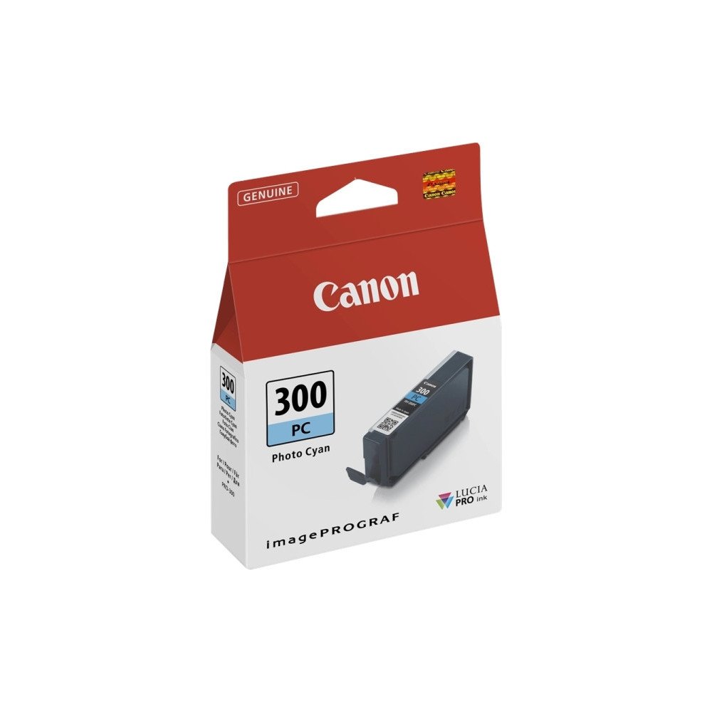 Canon PFI300 cian fotográfico — cartucho de tinta original (PFI300PC)