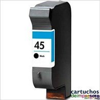 HP nº 45 / 15 negro Cartucho compatible con HP 51645AE / C6615DE