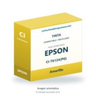Imagen orientativa: Epson T6124 amarillo — cartucho de tinta compatible (T6124(PG))