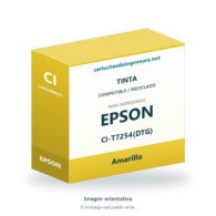 Imagen orientativa: Epson T7254 amarillo — cartucho de tinta compatible (T7254(DTG))