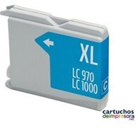 LC970 / LC1000 cian Cartucho compatible con Brother