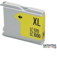 LC970 / LC1000 amarillo Cartucho compatible con Brother