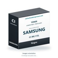 Imagen orientativa: Samsung MLT-D115L negro — tóner compatible (ML115L)