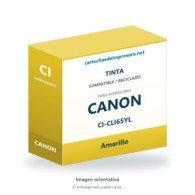 Imagen orientativa: Canon CLI65 amarillo — cartucho de tinta compatible (CLI65YL)