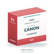 Imagen orientativa: Canon PFI701/PFI301 rojo — cartucho de tinta compatible (PFI701R)