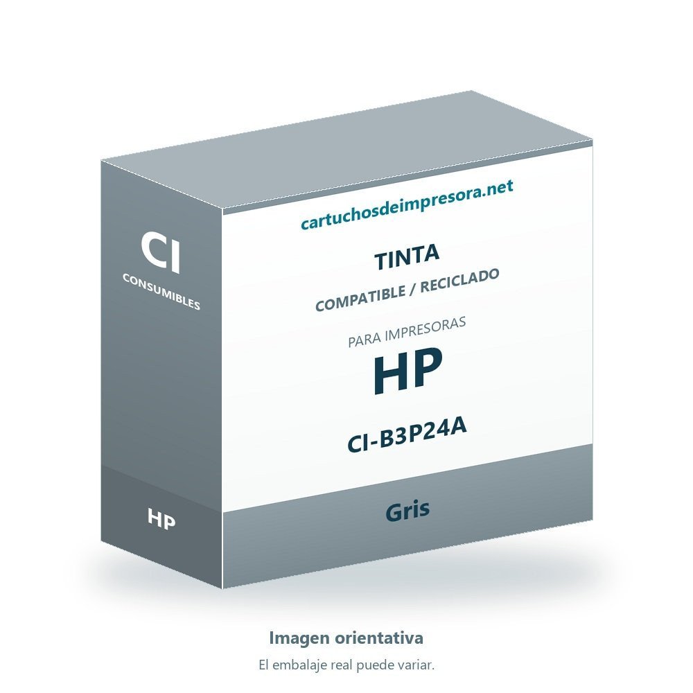 Imagen orientativa: HP 727 gris — cartucho de tinta compatible (B3P24A)