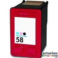 HP nº 58 photo tricolor Cartucho compatible con HP C6658AE